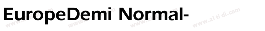 EuropeDemi Normal字体转换